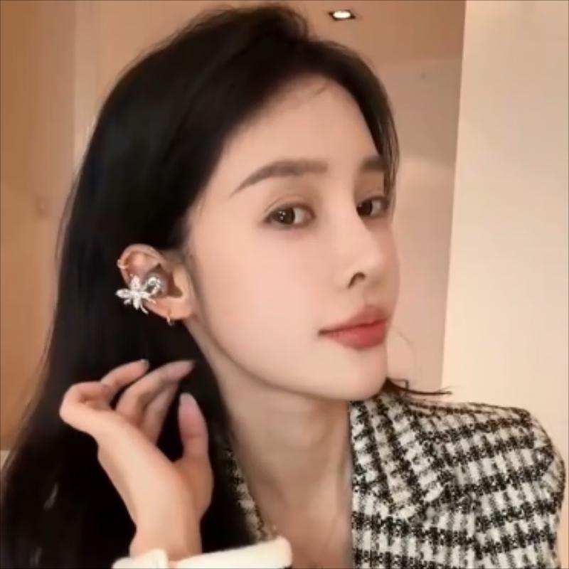 Elegante Schmetterling Diamant Clip-Ohrringe