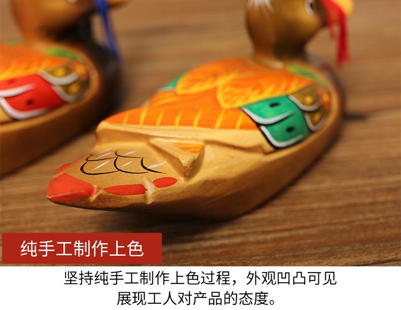 NEW Large-sized Pair of Wooden Mandarin Duck Ornaments Bedside Table Decorations Newlywed Couple Gifts Home Decor