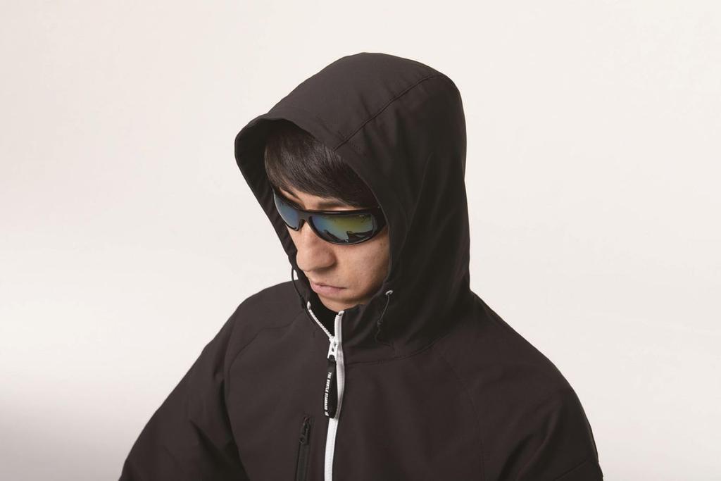 BURTLE Hoodie Jacket Black 9515 35 XL (Unisex) [Deodorizing, Moisture-Wicking, Quick-Drying, Stretch, Anti-Static]