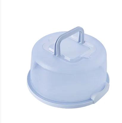Portable Transparent Fresh-keeping Storage Box Circular Plastic Cake Box 8-inch Birthday Cake Baking Box Home Kitchen