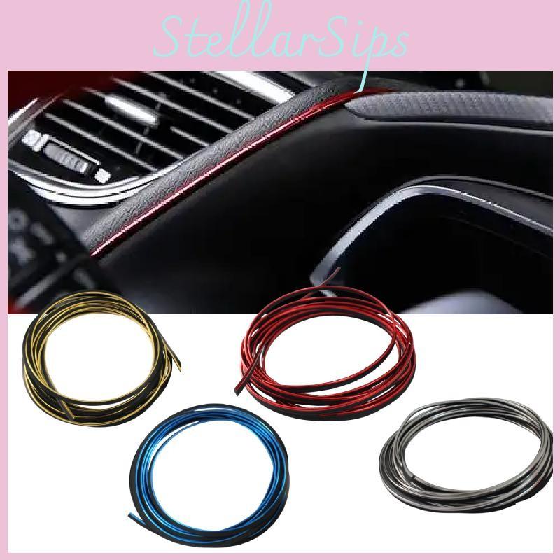 Moulding Car Styling Decorative Filler Strip Interior Exterior Set Red 5 Meters