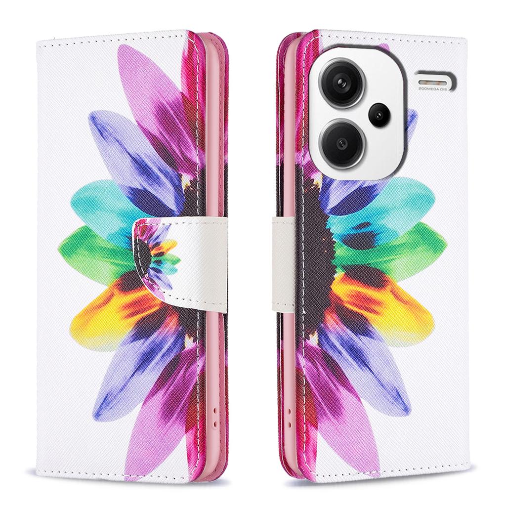 For Xiaomi Redmi Note 13 Pro+ 5G Case with Card Holder PU Leather Pattern Printed Phone Cover