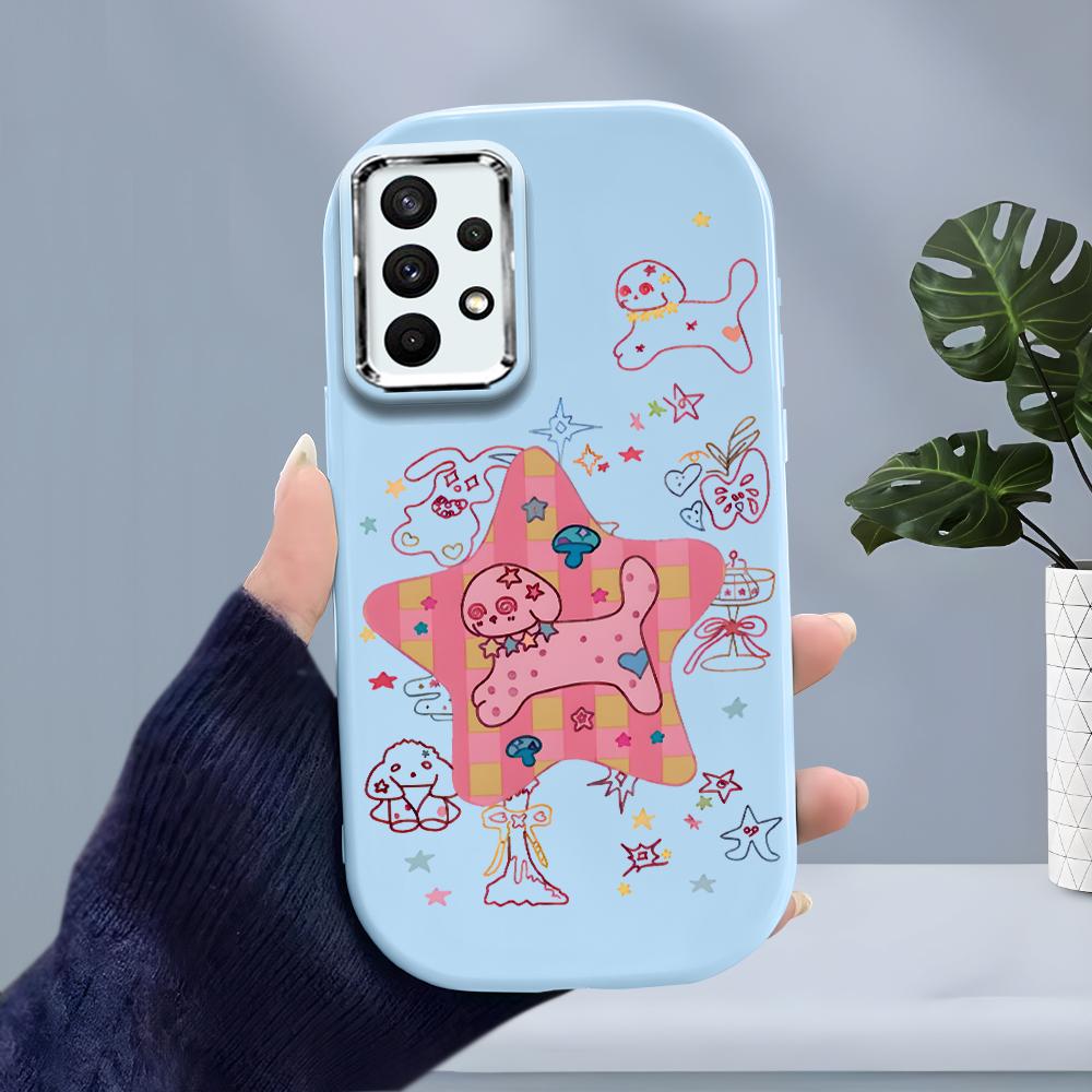 Cartoon Puppy Liquid Silicone Phone Case for Samsung Galaxy S24 S23 S20 FE Plus Ultra Note 20 10 A51 A52 A54 A73 Shockproof Soft Cover Casing
