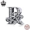 Avle 925 Sterling Silver English Letter Beaded Bracelet Beads