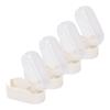 4pcs Wall Mounted Tooth Brush Case Clear Non Punched Self Adhesive Hanging Tooth Brush Cover Cap for