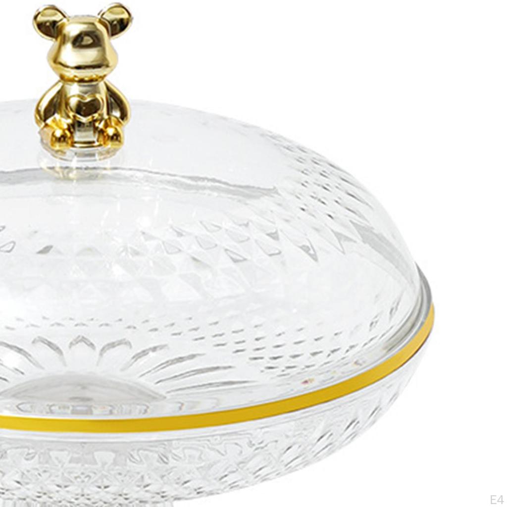 Kuchenständer Obstschale mit Deckel Dekoration Gebäck Aufbewahrung Serviertablett Dessert für