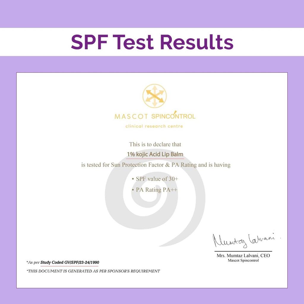 The Derma Co 1% Kojisäure Lippenbalsam mit Alpha-Arbutin & Hyaluronsäure LSF 30 PA++ für dunkle Lippen 4,5 g