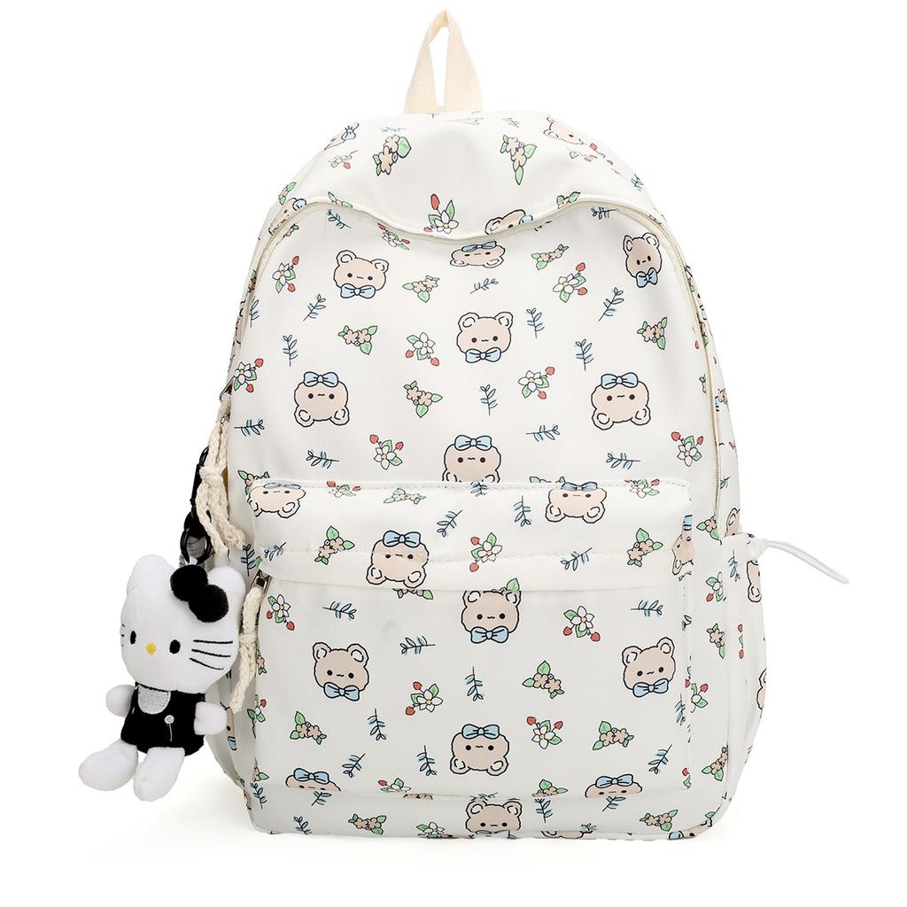 Schoolbag New Large-capacity Load-reducing Casual Backpack Cute Girl Travel Backpack Small Fresh Junior High School Student Backpack