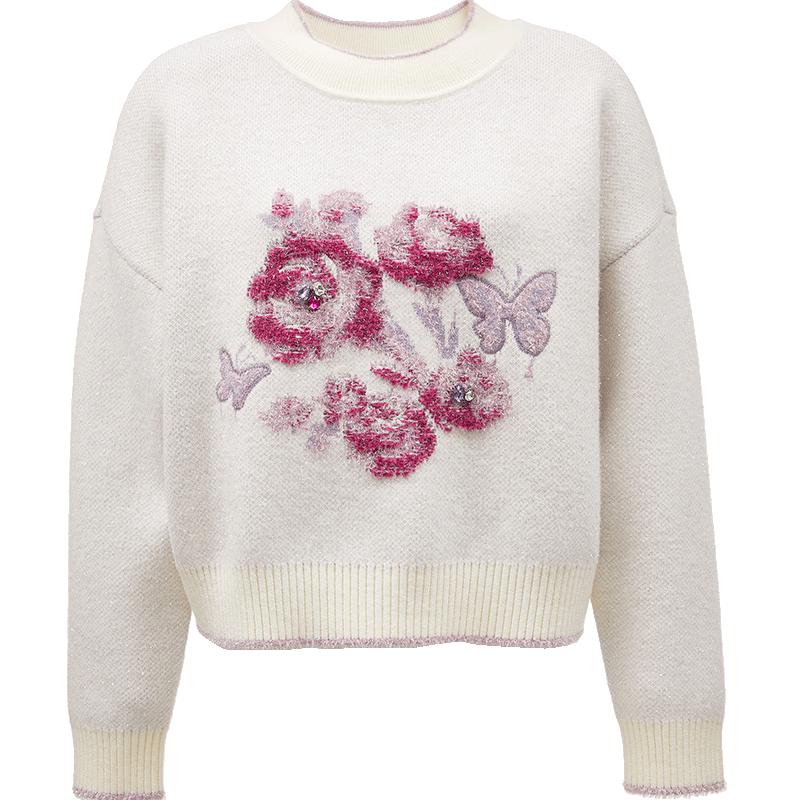 

VEROMODA Artist Collaboration Flower Jacquard Knit Sweater M