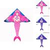 Weifang Hongyun Kite Children Cartoon Mermaid Kite New Triangle Light Breeze Flying Girl Goldfish Swallow 1.6m Mermaid [pink]