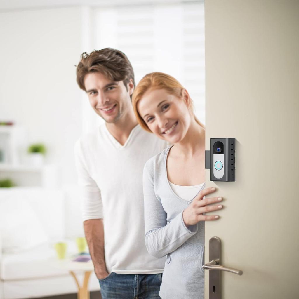 QIBOX Anti-Theft Video Doorbell Mount Compatible with Ring/Blink Wireless Video Doorbell 4/3/3 Plus/2/1/(2020 Release), Adjustable No-Drill Mounting