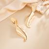 Ingemark Vintage Spiral Smooth Metal Big Stud Earrings for Women Trendy Simple Irregular Pierced Earring 2026 New Year Jewelry