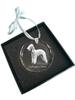 Bedlington Terrier, Rothbury Terrier - crystal bauble with a photo, dog photo in crystal, personalized Christmas tree ornament by Art-Dog brand