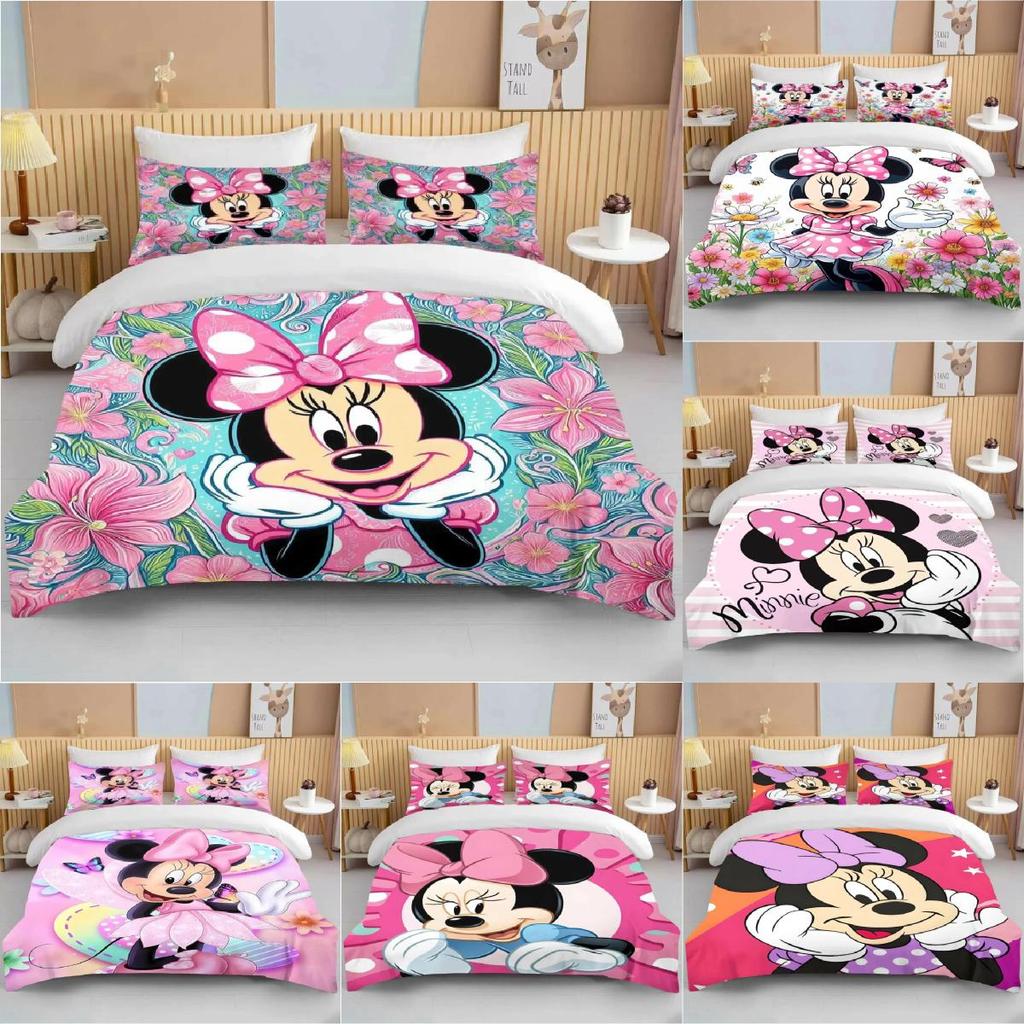 Minnie Bedding Mouse Sets Soft Cover Bed Duvet Pillow Case Decoration Bedroom
