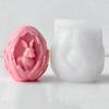3D Relief Easter Egg Rabbit Silicone Candle Mold DIY Handmade Aromatherapy Candle Gypsum Cement Craft Mold Easter Gift Making