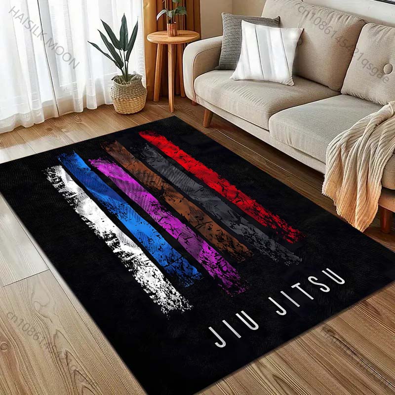 1PC Brazilian Jiu-Jitsu Print Carpet for Living Room Bedroom Sofa Doormat Home Decor Area Rug Non-slip Exercise Room Floor Mat