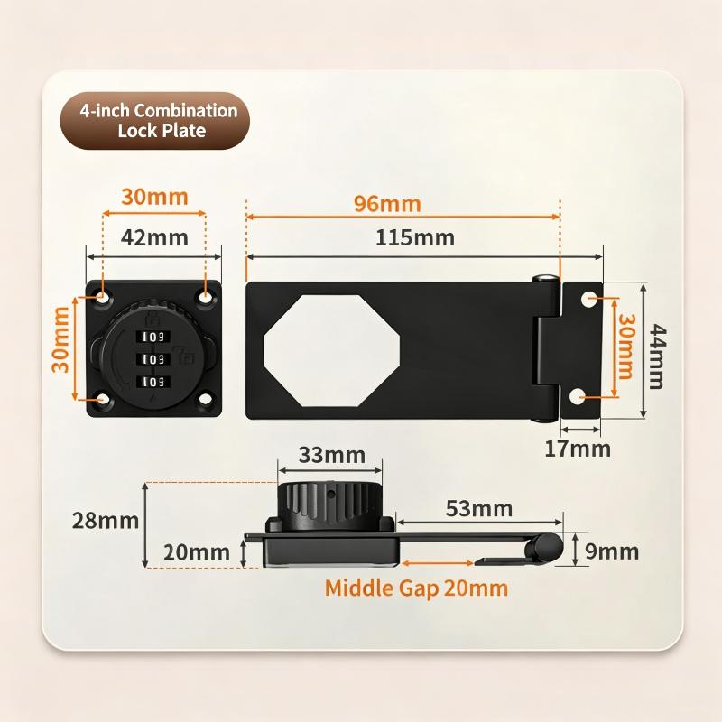 3 Digit Household Security Cabinet Password Locks Keyless Drawer Combination Coded Door Lock Zinc Alloy Furniture Hardware