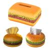 Burger Tissue Box Large Capacity Realistic Looking Hamburger Tissue Storage Box Decorative Paper Towel
