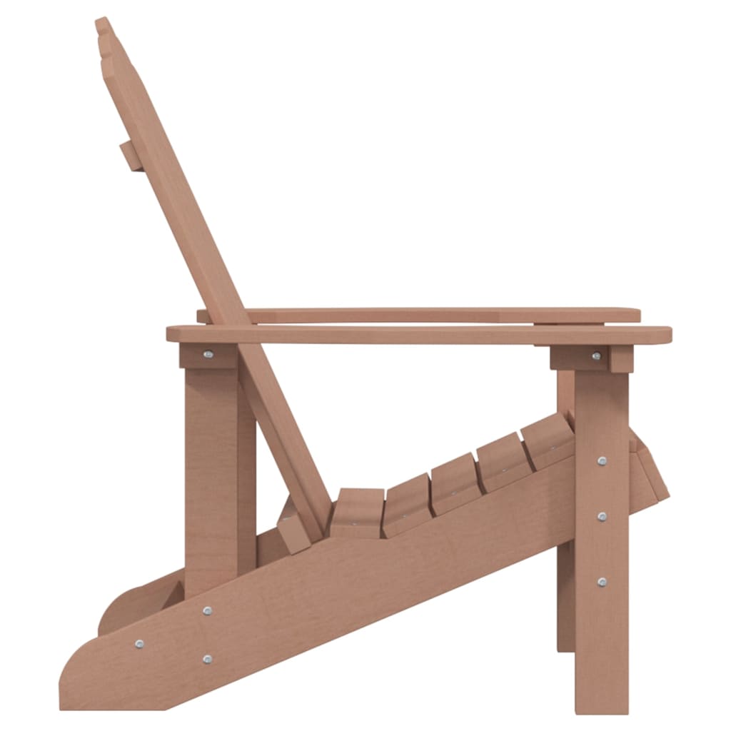 Vidaxl Adirondack Garden Chair, HDPE, Brown