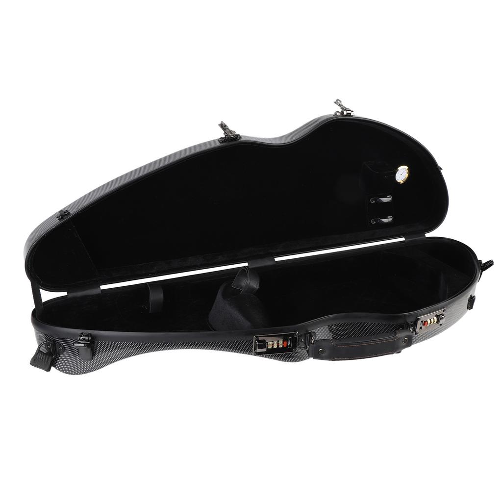 Carbon Fiber Violin Case Built in Hygrometer Lightweight 4 4 Full Size Violin Case with Combination Lock