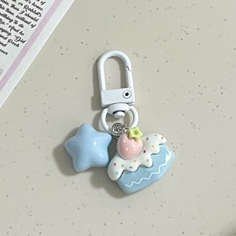 Niedlicher Cartoon-Schlüsselanhänger mit kleinem Bärenkuchen, süßer, exquisiter Schlüsselanhänger, Anhänger, vielseitige Rucksack-Dekoration, Zubehör, Geschenke