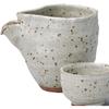 Sake Tokkuri and Ochoko Diameter 12 X 9 X Height Ash Mikage Mino Cold Japanese Sake Ale-net Set, (Cupcake) Set, 10cm, 260ml, Pattern, Ceramic, Ware,