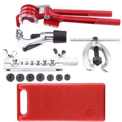 Kit de Ensanchamiento de Tubos de 11 Piezas Kit de Ensanchamiento para Reparación de Tubos de Freno y Combustible Con Cortador Juego de Herramientas de Curvado