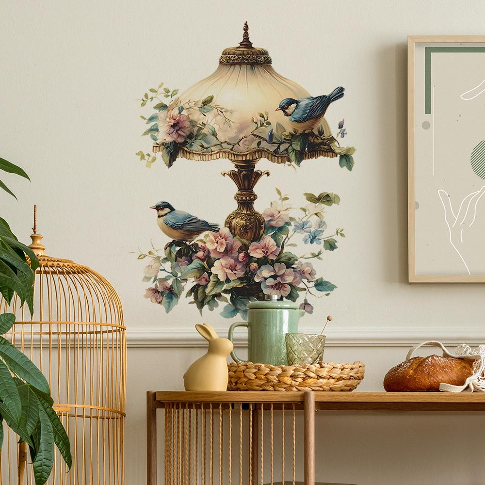 Vintage Gatlykta Fågel Sovrum Vardagsrum Hem Väggbakgrund Landskapsarkitektur Dekoration Väggdekaler