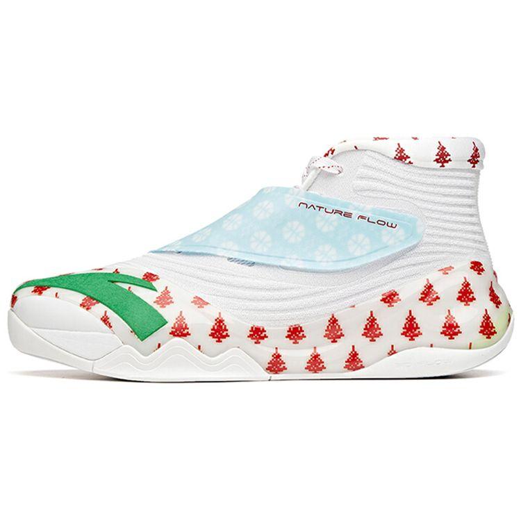 Anta KT6 Thompson Durable Non-Slip High-Top Basketball Shoes Men sneaker White Red Green 112111101-2