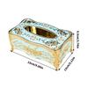 Artistic Floral Print ABS Tissue Holder With Easy Open Lid Sophisticated Decors Tissue Box For Convenient Refills