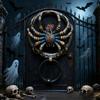 Halloween Spider-style Antique Door Ring Resin Handicrafts Home Decoration Ornaments with A Sense of Luxury