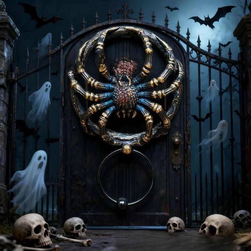 Halloween Spider-style Antique Door Ring Resin Handicrafts Home Decoration Ornaments with A Sense of Luxury