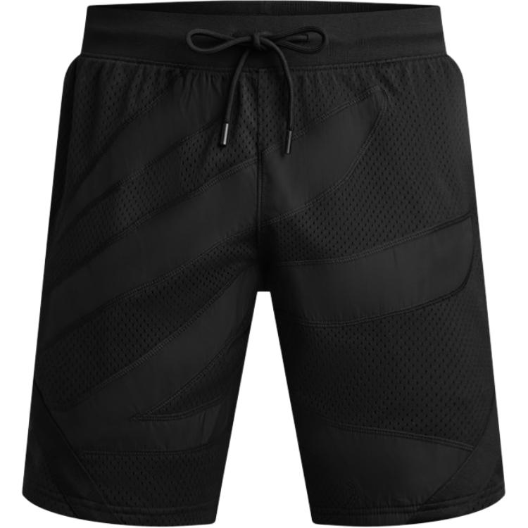 Under Armour Curry Series Elastic Waistband Drawstring Solid Color Sports Shorts Men Shorts Black 1390345-001