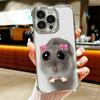 Funny Sad Hamster Meme Plating Phone Case For Iphone 16 17 Pro Max Air 16E 14 15 Plus 12 13 Mini Anti-Fall Airabag Cover