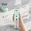 Irrigateur buccal rechargeable, jet dentaire électrique sans fil, 3 niveaux pour le nettoyage des dents avec 4 embouts de jet, Flosser