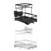 Multiurpose 360° Rotating Kitchen Dish Drying Storage Rack with Double Layer Designs Portable Accessory for Easy Use