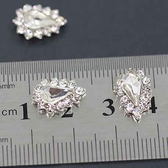 10Pcs 3D Glitters Rhinestone Alloy Bowknot DIY Decal Nail Art Tips Stickers