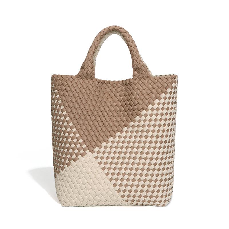 

Новая портативная плетеная женская сумка с маркировкой, цветная сумка-тоут, персонализированная трендовая ручная сумка, сумка для ребенка и мамы