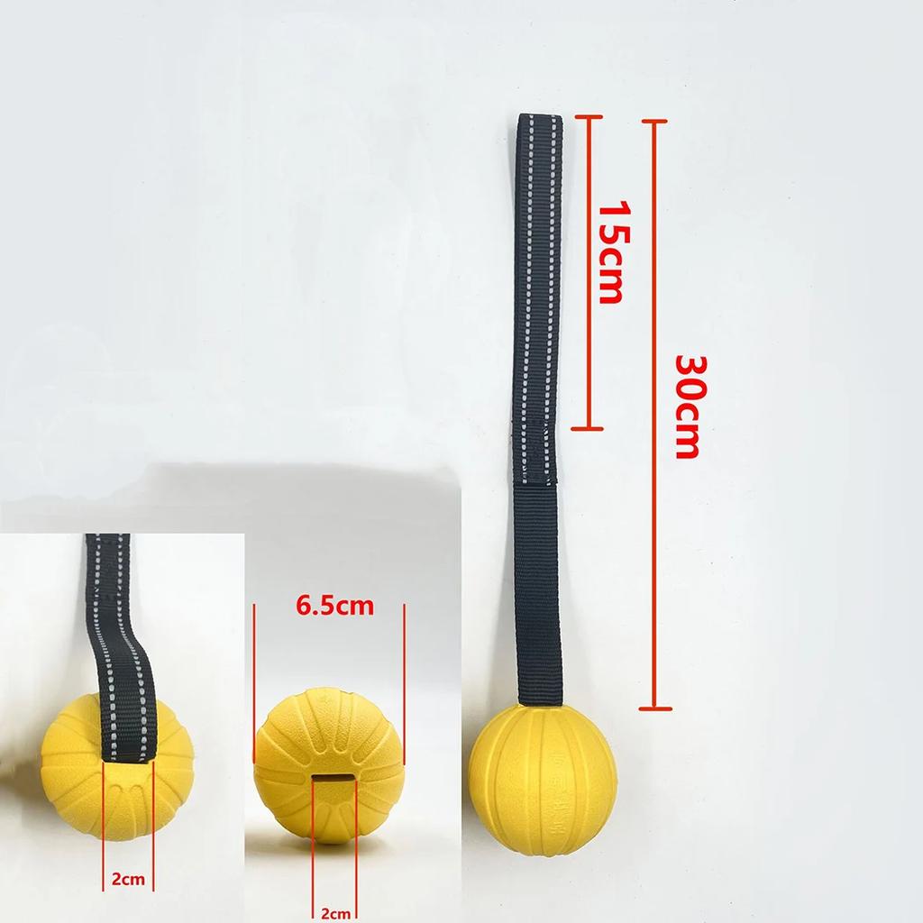 Interaktiver Hundespielzeug-Flirtstab mit Lederbisslappen und Ball Welpen-Zahnpflege-Kauspielzeug für K9-Training Kleine Große Hunde Outdoor-Spiel