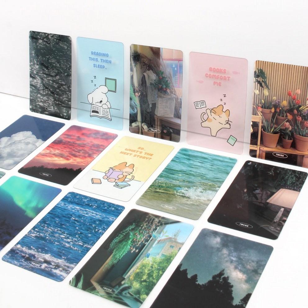 Ricos Translucent Photocard Bookmark 4-Piece Set, Sky, 1 Set