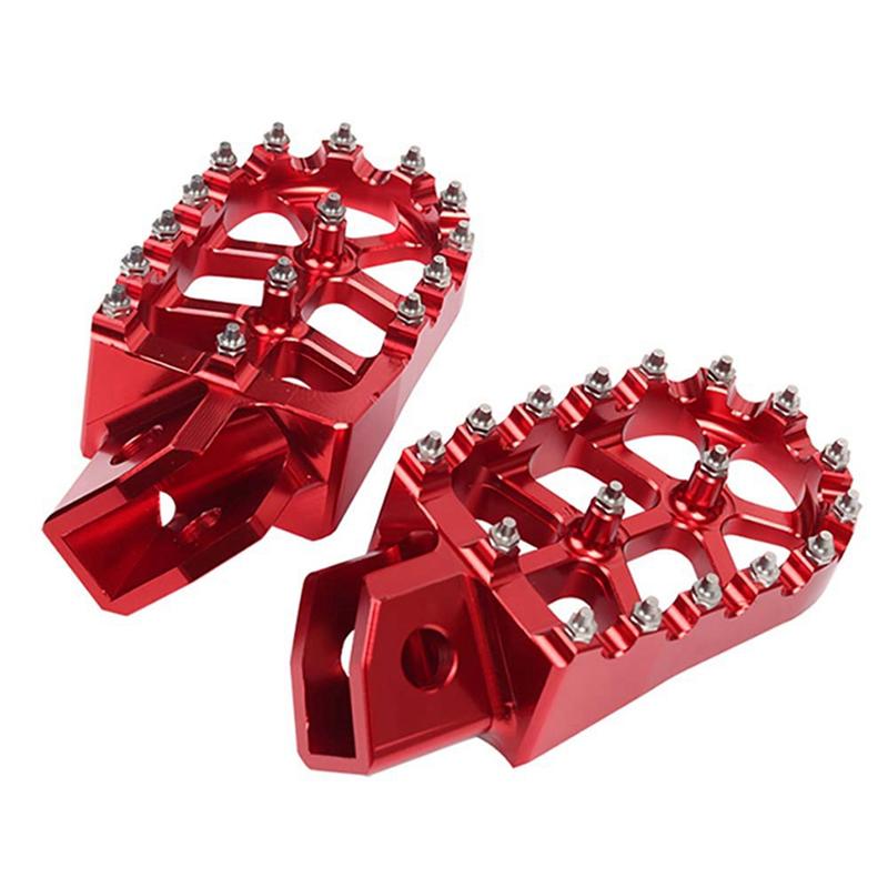 Powerful Footpeg Foot Pegs Rests Peda For YZ80 YZ125 YZ250 YZ500 WR200 WR250 WR500 HONDA XR350 Red красный