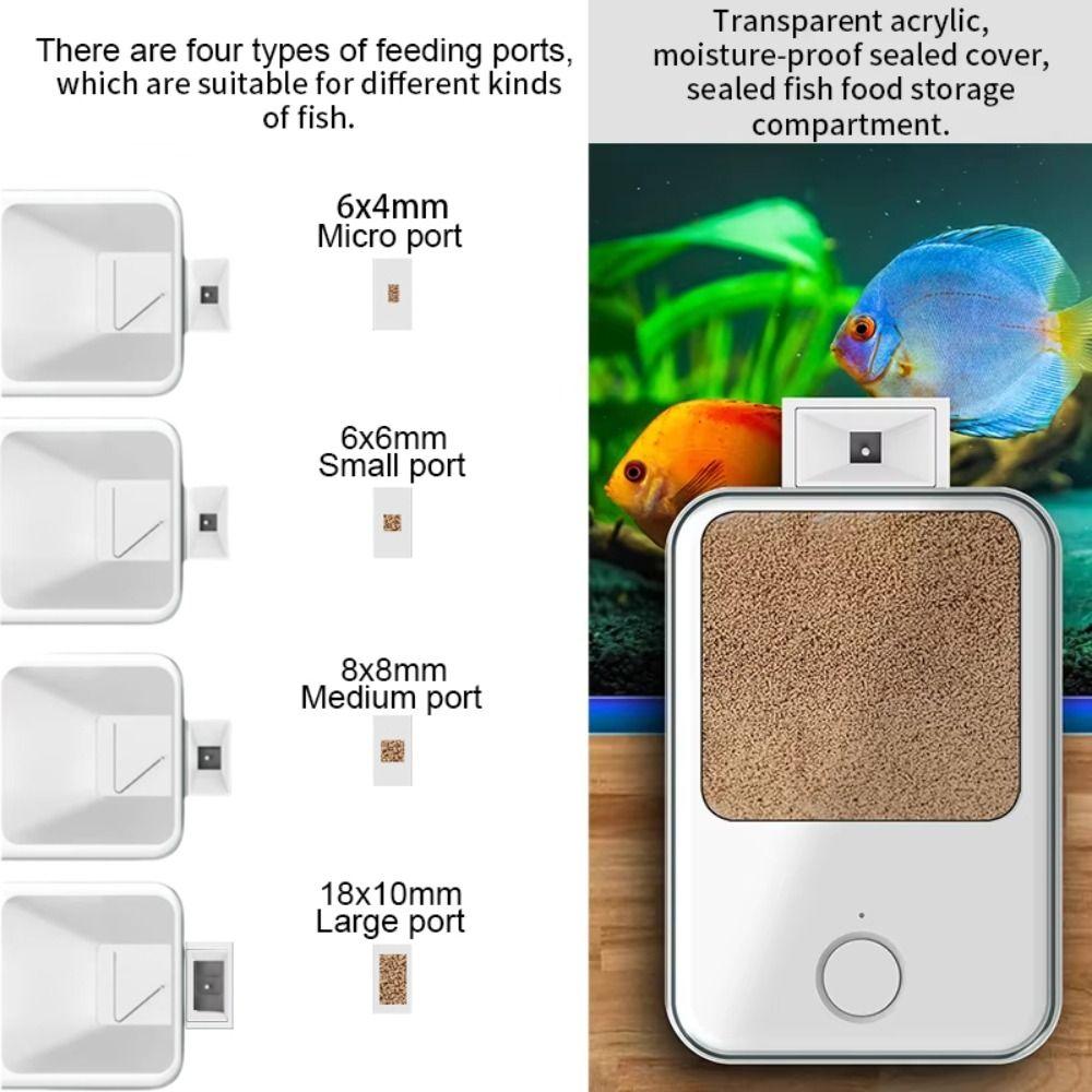 100ML Large Capacity Fish Feeder WiFi Smart Feeder Aquarium Timing Feeder  Fish Tank Accessories