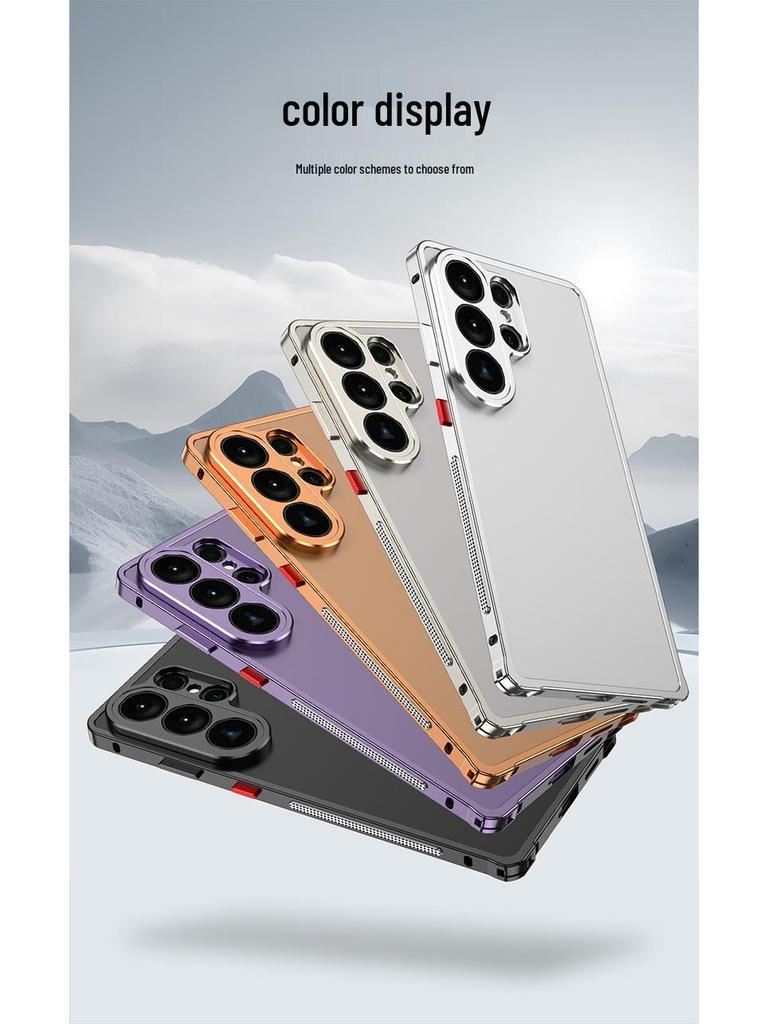 Samsung S26 Ultra Cooling Frame Case with Metal Buckle and Lens for S25U & S24