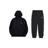Minimalist Brand Logo Printed Hoodie Long Sleeve Sweatshirt With Cuffed Casual Sports Suit Unisex Tracksuit Black AWDUH53-1+AKLSG35-1