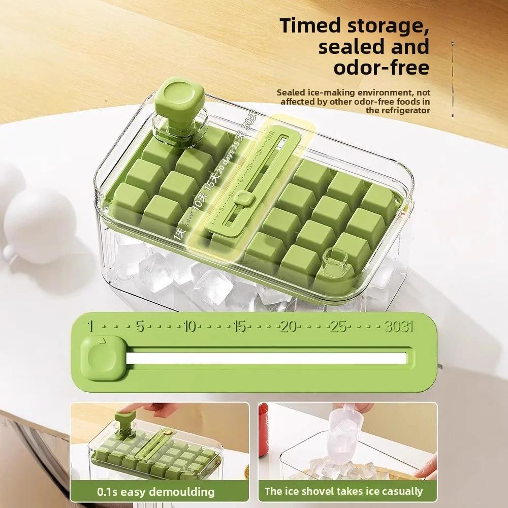 Durable 28/56 Grids Ice Cube Mold Large Capacity with Easy-press Lid Ice Box Reusable Food-grade Ice Cube Machine