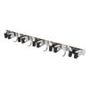 Mop and Broom Holder Wall Mount 304 Stainless Steel 5 Slots 4 Hooks Broom Hanger for Garage Laundry
