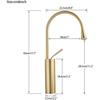 Single Handle Rotates 360 Compatible with Golden Brass Double Sinks Tap, Kitchen Sink Hot and Cold Water Taps, Modern Style