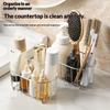 Stainless Steel Storage Basket Rustproof Quick Drain Design For Bathroom Organizing Skincare Cosmetics