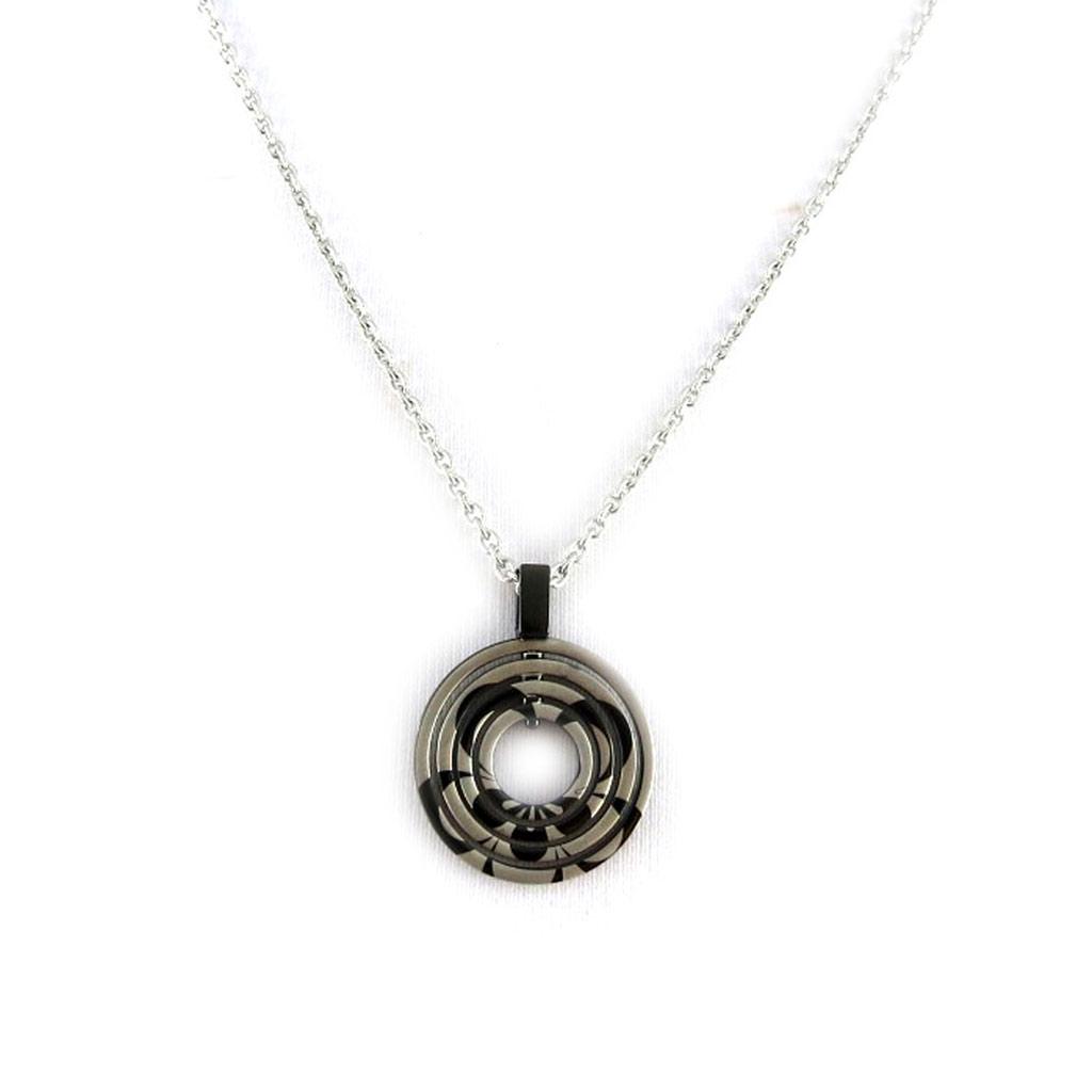 Altesse [L1914] - Collier acier 'Calypso' noir gris