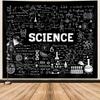 Tapices de Ciencia Decoración de Aula de Ciencia Pósters, Tapices Blanco y Negro Fórmulas Educativas, Maestro Estudiantes Escuela Educativo
